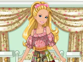 Barbie's Patchwork Peasant Dress