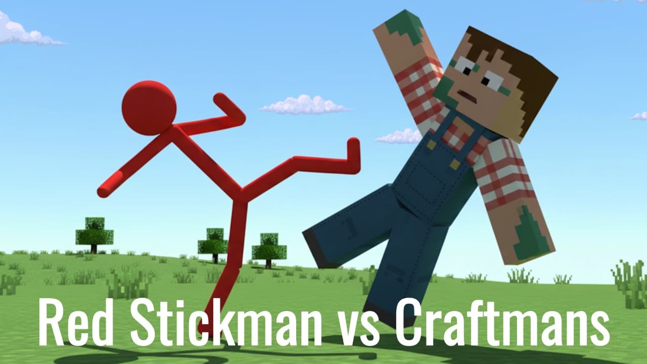 Red Stickman vs Craftmans